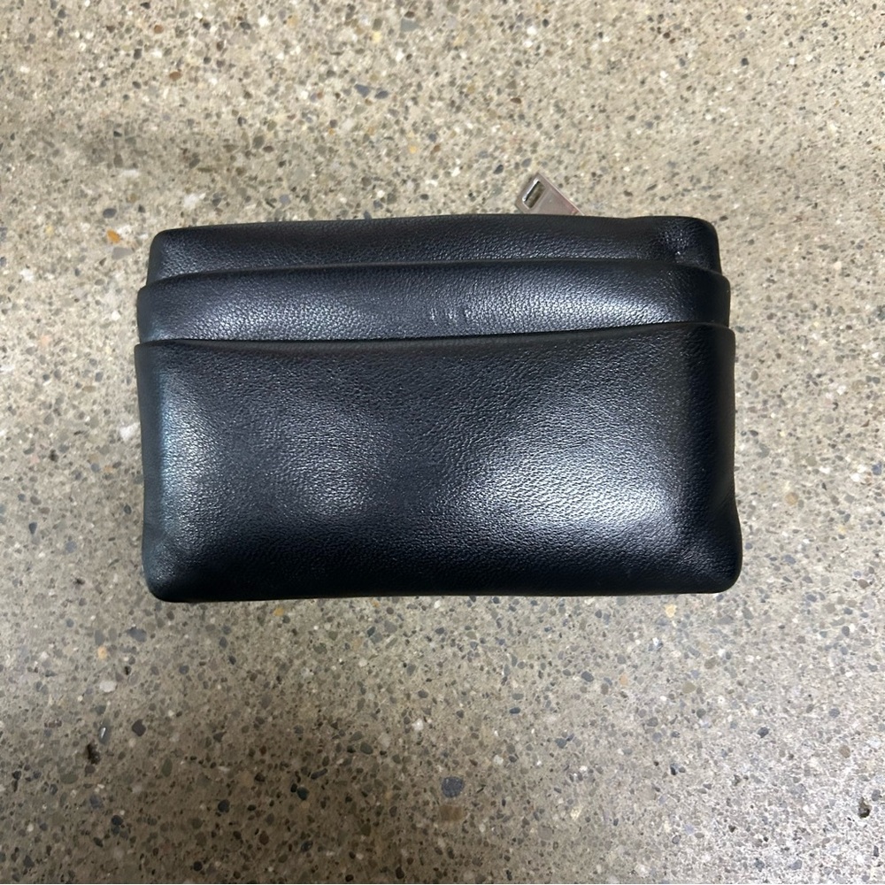 Saint Laurent Wallet Puffy Pouch Lambskin Leather Card Holder Coin Case Clutch - Picture 3 of 7
